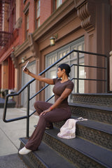 Brown Full Length Shirt