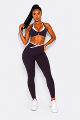 Plum Crisscross Leggings
