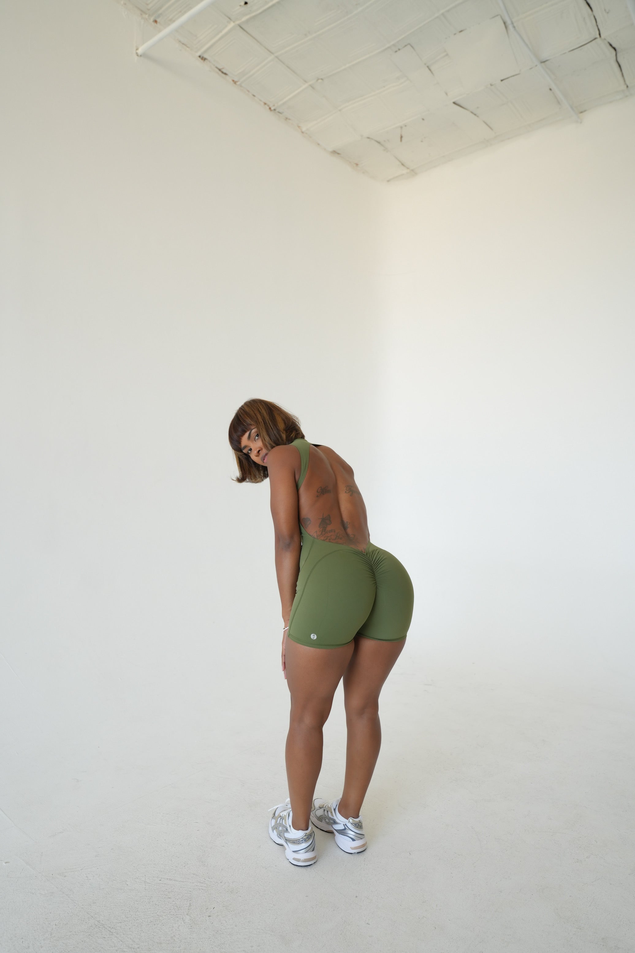 Green Sleeveless Bodysuit