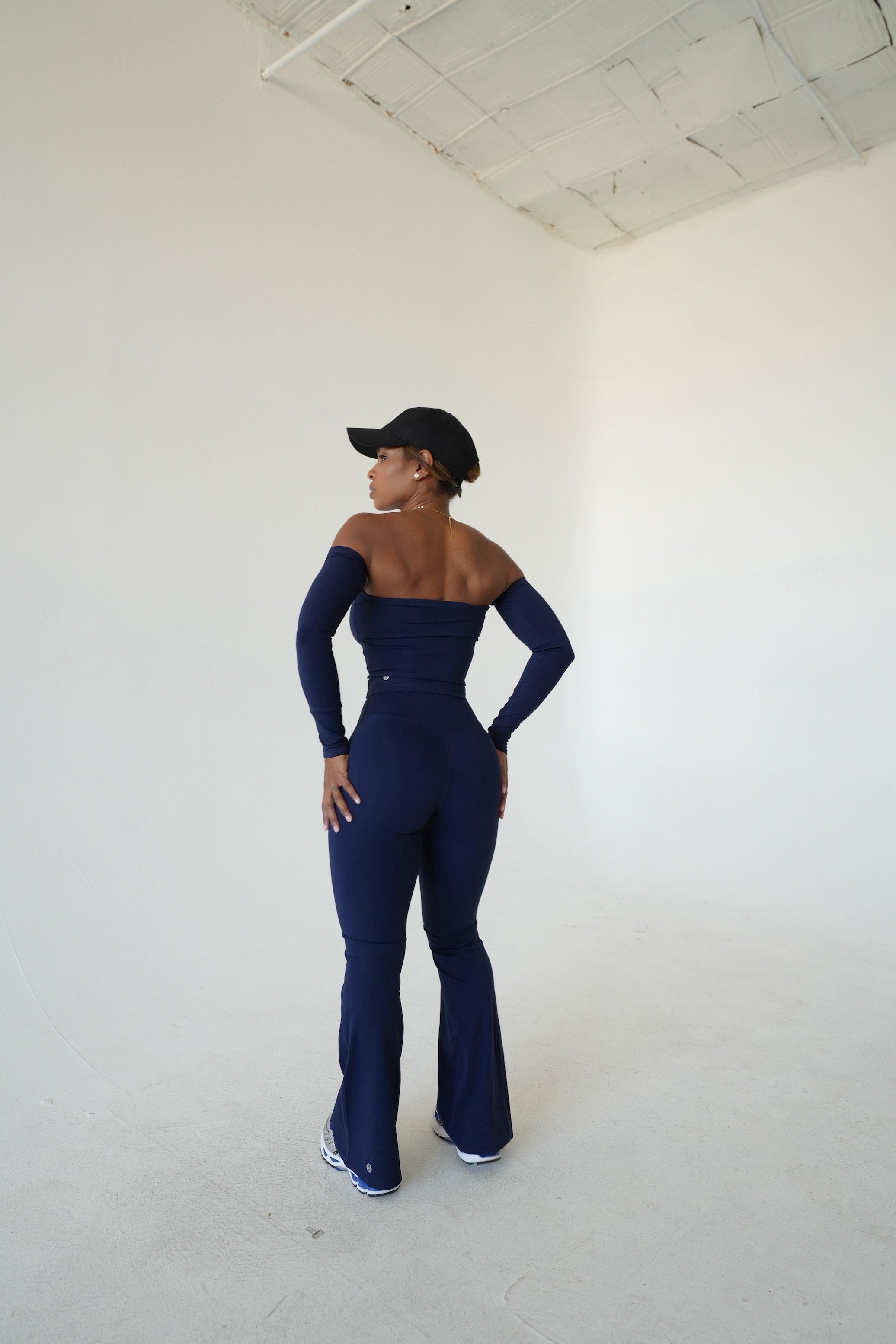 Navy V shape Flares