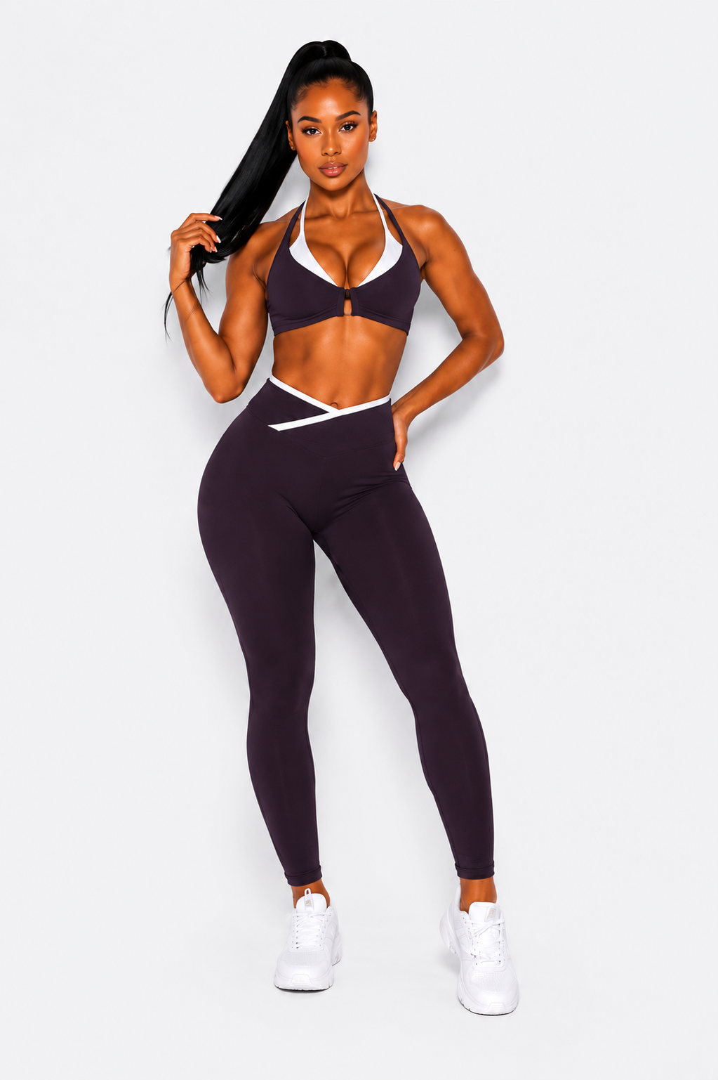 Plum Crisscross Leggings